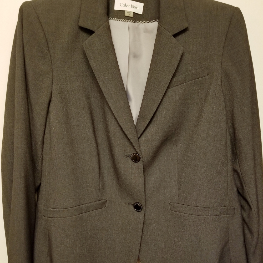 Calvin Klein Plus Two-Button Suit Jacket